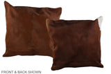 Solid Brown 20"x20" Brazilian Cowhide Pillow #A37574 by Hudson Hides