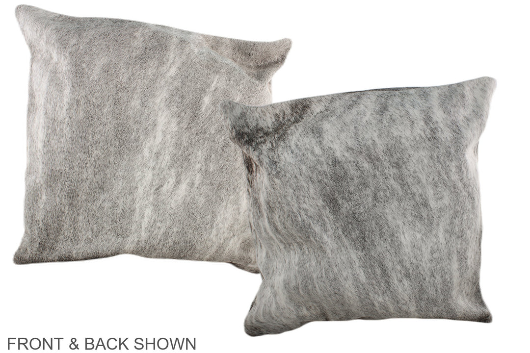Grey 20"x20" Brazilian Cowhide Pillow #A37575 by Hudson Hides