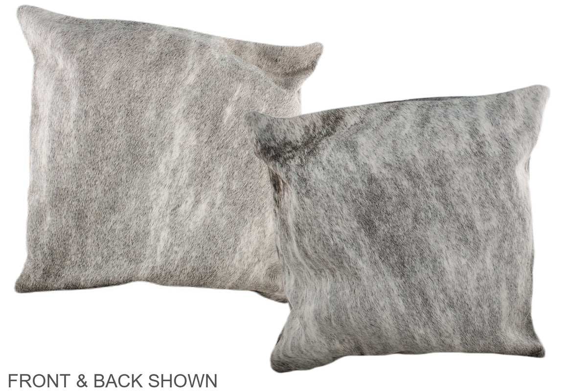 Grey Cowhide Pillow #A37575