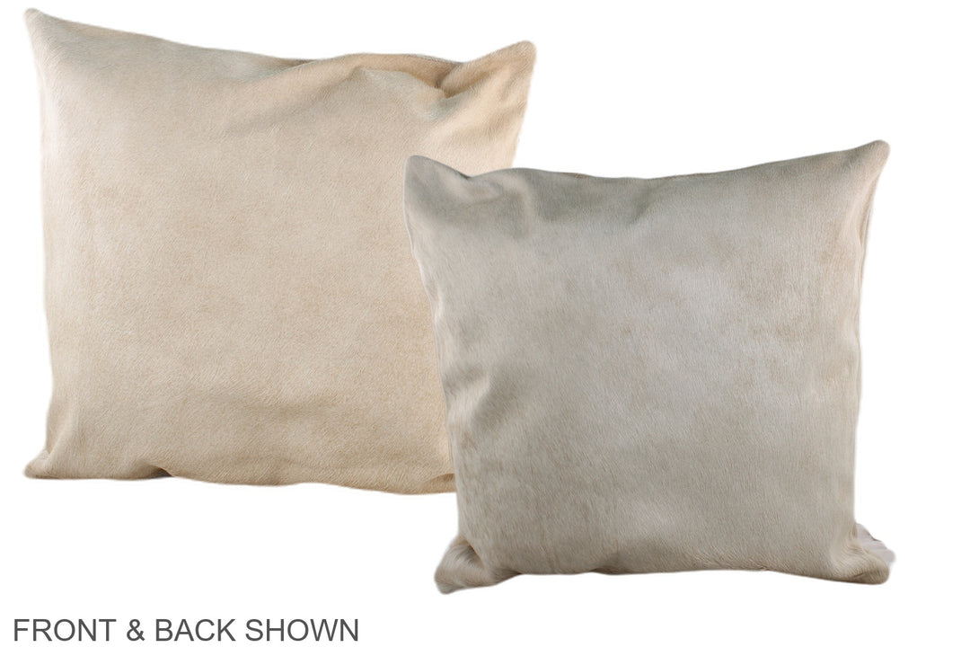 Champagne 20"x20" Brazilian Cowhide Pillow #A37578 by Hudson Hides