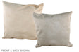 Champagne 20"x20" Brazilian Cowhide Pillow #A37578 by Hudson Hides