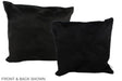 Solid Black 20"x20" Brazilian Cowhide Pillow #A37580 by Hudson Hides