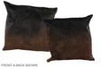 Chocolate 20"x20" Brazilian Cowhide Pillow #A37583 by Hudson Hides