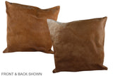 Solid Brown 20"x20" Brazilian Cowhide Pillow #A37584 by Hudson Hides