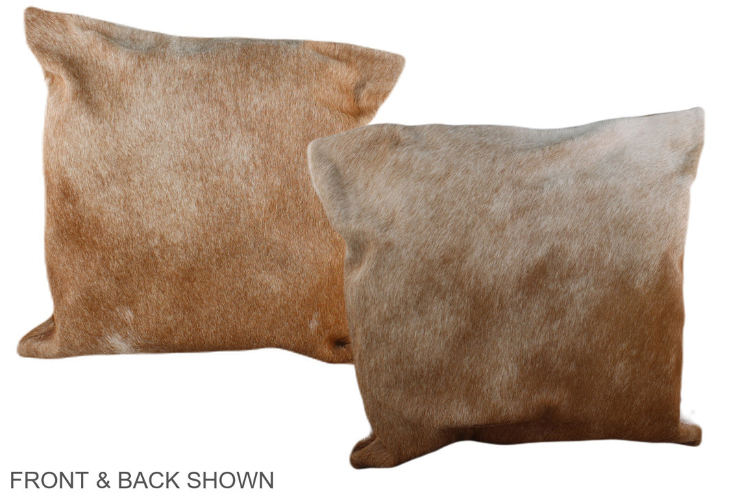 Solid Brown 20"x20" Brazilian Cowhide Pillow #A37590 by Hudson Hides