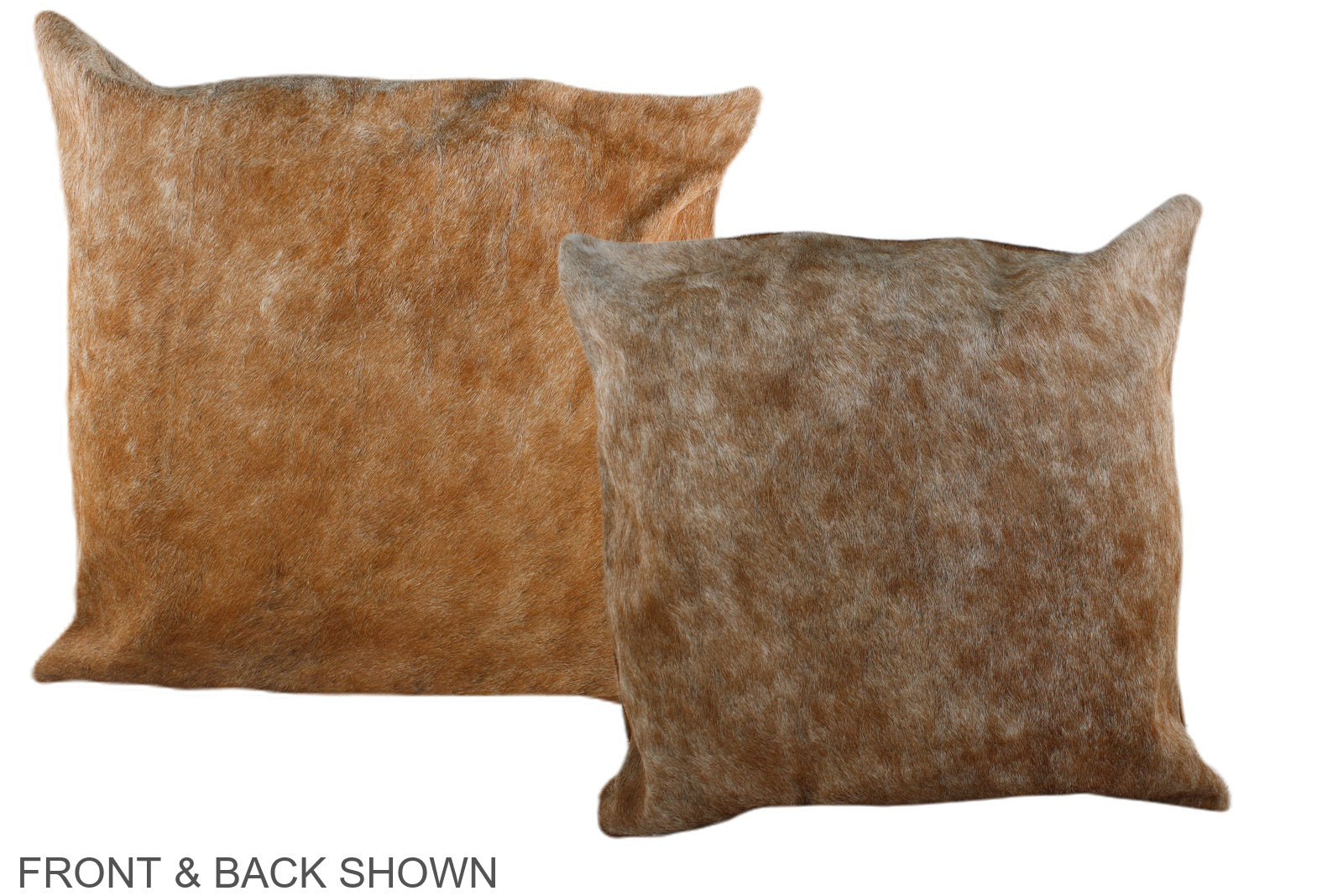 Salt and Pepper Brown Cowhide Pillow #A37596
