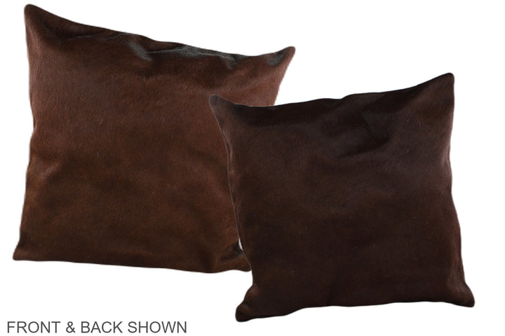Solid Brown 20"x20" Brazilian Cowhide Pillow #A37603 by Hudson Hides