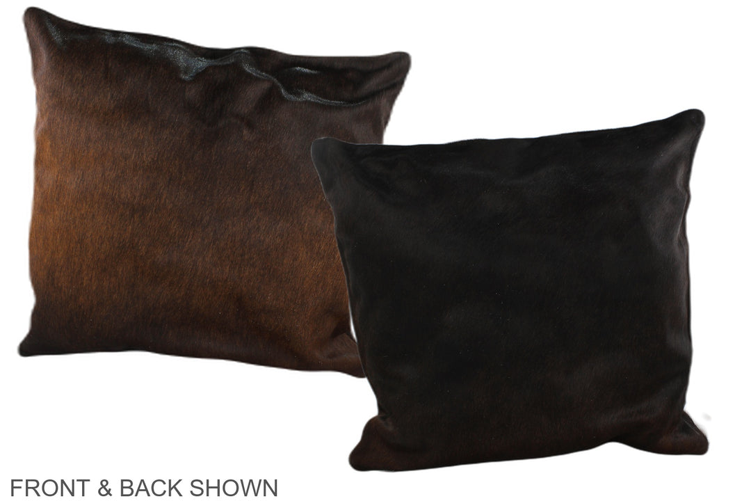 Chocolate 20"x20" Brazilian Cowhide Pillow #A37605 by Hudson Hides