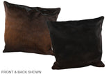 Chocolate 20"x20" Brazilian Cowhide Pillow #A37605 by Hudson Hides