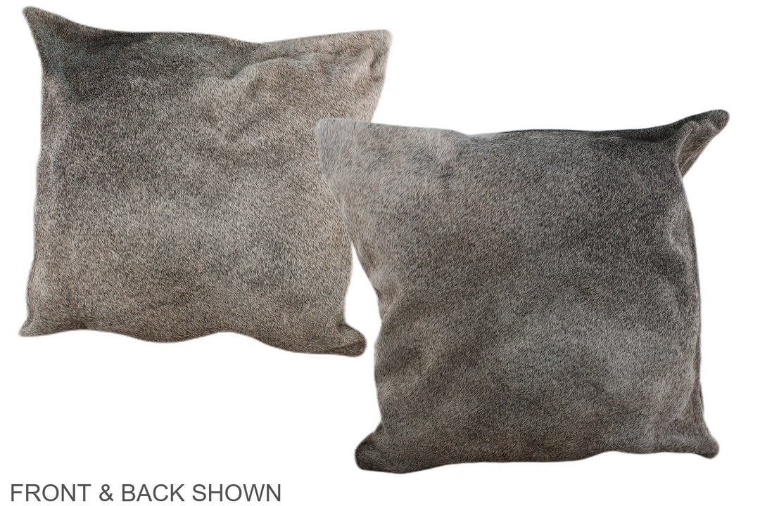 Grey 20"x20" Brazilian Cowhide Pillow #A37606 by Hudson Hides