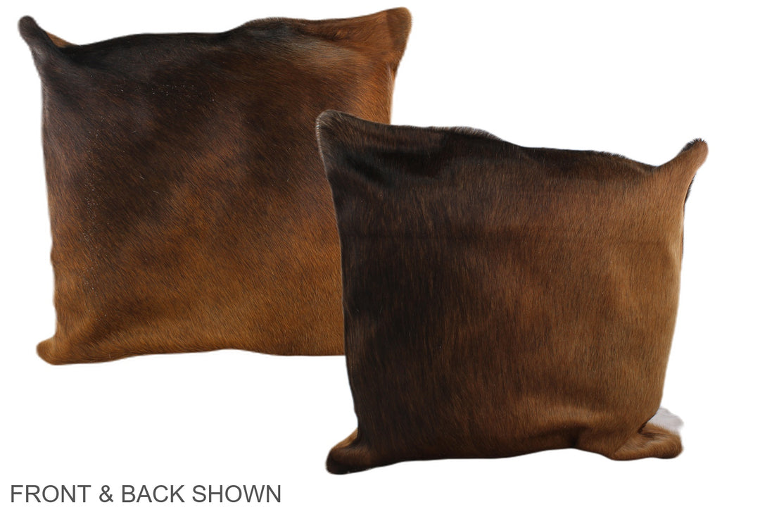 Chocolate 20"x20" Brazilian Cowhide Pillow #A37607 by Hudson Hides