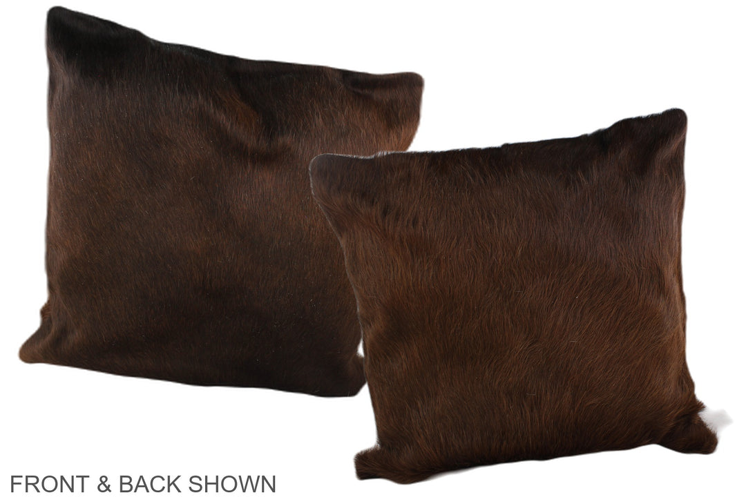 Chocolate 20"x20" Brazilian Cowhide Pillow #A37614 by Hudson Hides