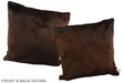 Chocolate 20"x20" Brazilian Cowhide Pillow #A37614 by Hudson Hides