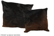 Chocolate 20"x20" Brazilian Cowhide Pillow #A37618 by Hudson Hides