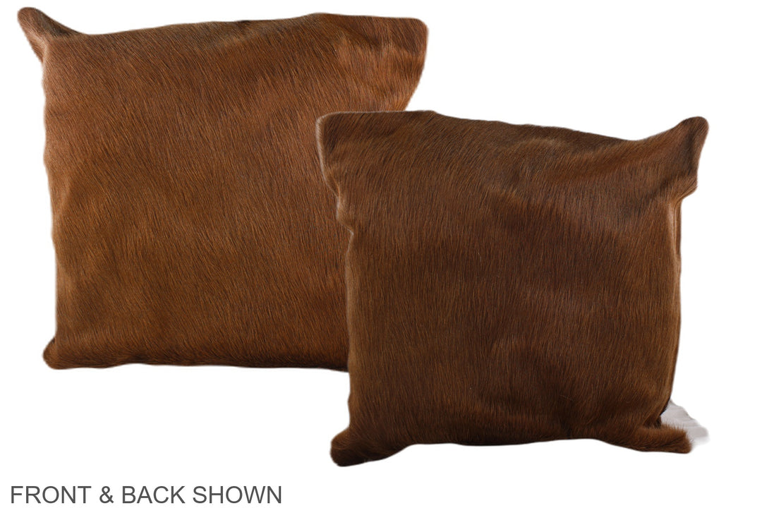Solid Brown 20"x20" Brazilian Cowhide Pillow #A37620 by Hudson Hides