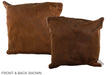 Solid Brown 20"x20" Brazilian Cowhide Pillow #A37620 by Hudson Hides