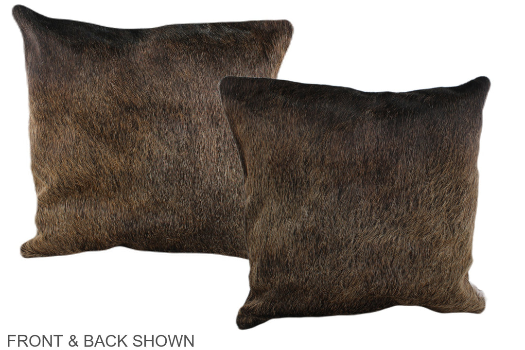 Chocolate 20"x20" Brazilian Cowhide Pillow #A37627 by Hudson Hides