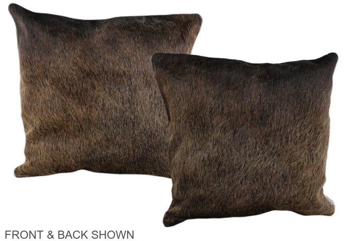 Chocolate 20"x20" Brazilian Cowhide Pillow #A37627 by Hudson Hides