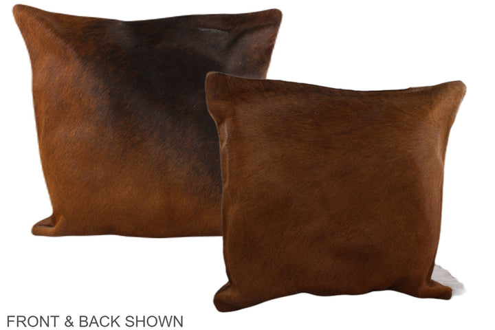 Chocolate 20"x20" Brazilian Cowhide Pillow #A37633 by Hudson Hides