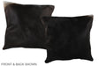 Solid Black 20"x20" Brazilian Cowhide Pillow #A37641 by Hudson Hides