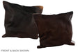 Chocolate 20"x20" Brazilian Cowhide Pillow #A37645 by Hudson Hides