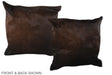 Chocolate 20"x20" Brazilian Cowhide Pillow #A37648 by Hudson Hides
