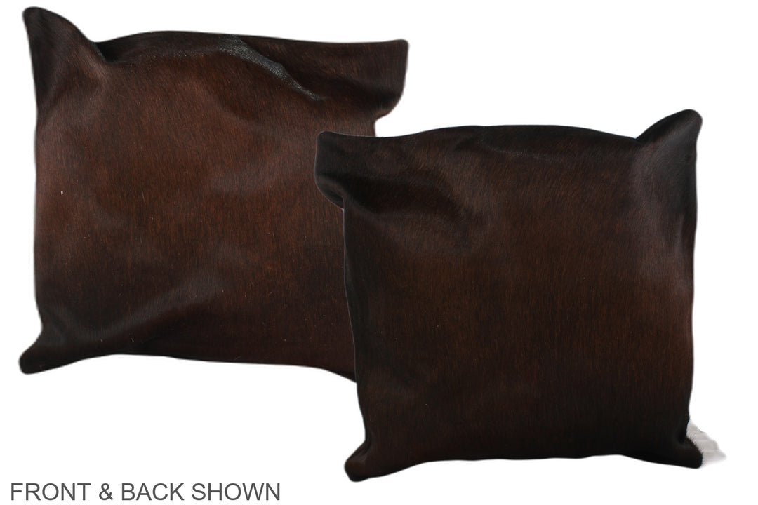 Chocolate 20"x20" Brazilian Cowhide Pillow #A37656 by Hudson Hides