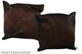 Chocolate 20"x20" Brazilian Cowhide Pillow #A37656 by Hudson Hides