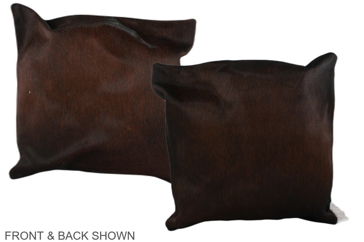 Chocolate 20"x20" Brazilian Cowhide Pillow #A37656 by Hudson Hides