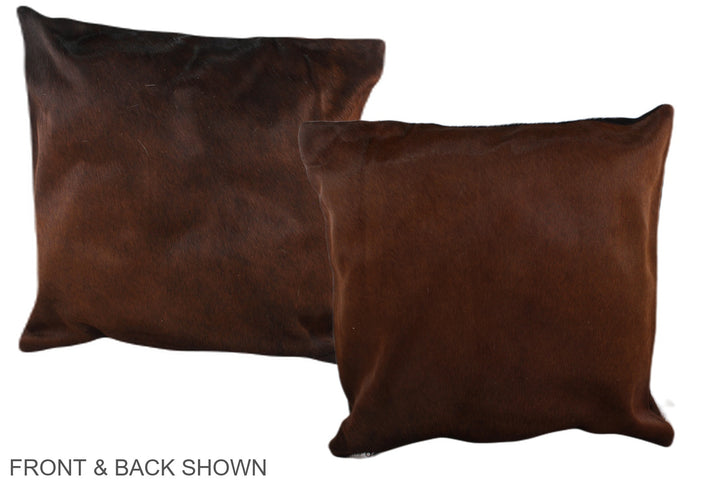 Brown with Red 20"x20" Brazilian Cowhide Pillow #A37660 by Hudson Hides