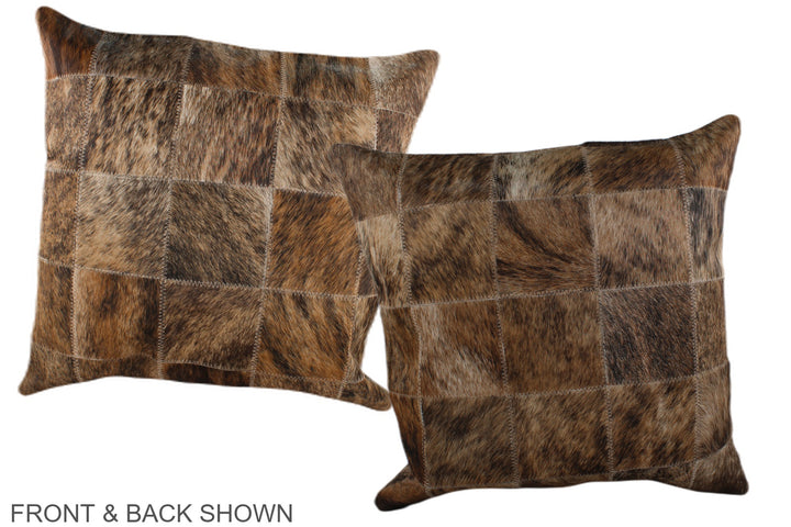 Patchwork 20"x20" Brazilian Cowhide Pillow #A37662 by Hudson Hides