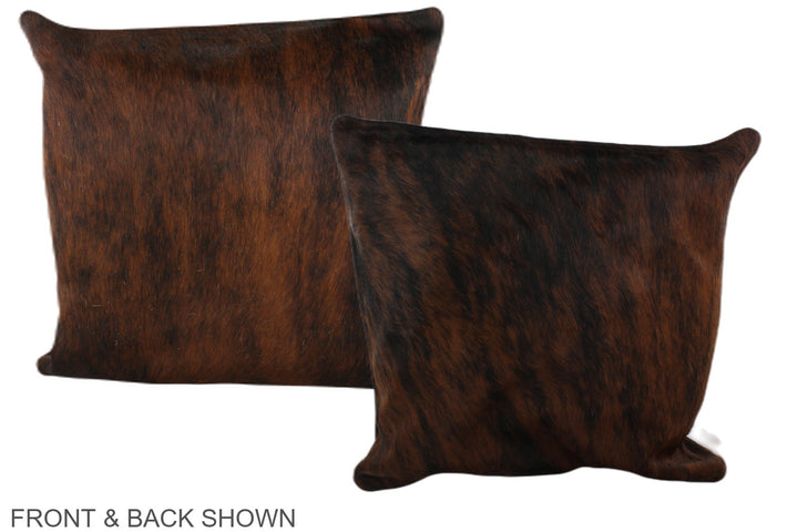 Dark Brindle 20"x20" Brazilian Cowhide Pillow #A37664 by Hudson Hides