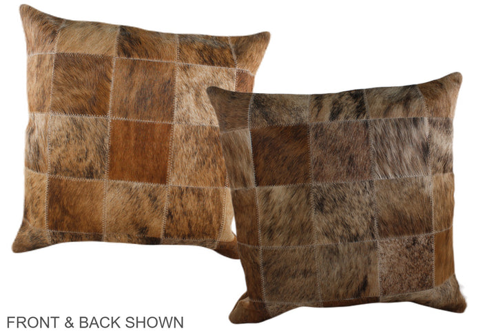 Patchwork 20"x20" Brazilian Cowhide Pillow #A37665 by Hudson Hides