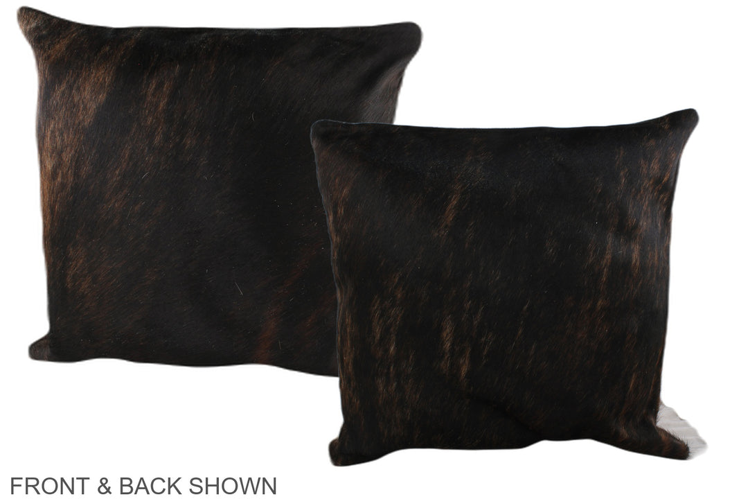 Dark Brindle 20"x20" Brazilian Cowhide Pillow #A37668 by Hudson Hides