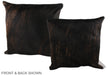 Dark Brindle 20"x20" Brazilian Cowhide Pillow #A37668 by Hudson Hides