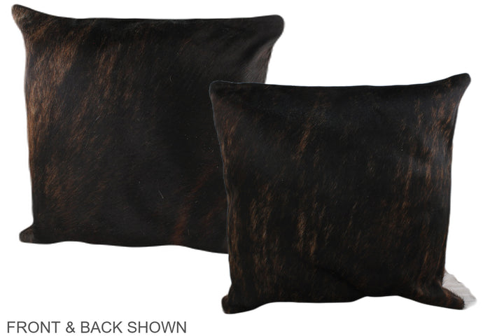 Dark Brindle 20"x20" Brazilian Cowhide Pillow #A37668 by Hudson Hides