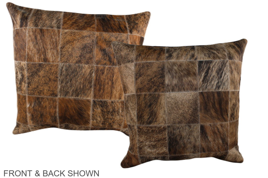 Patchwork 20"x20" Brazilian Cowhide Pillow #A37669 by Hudson Hides