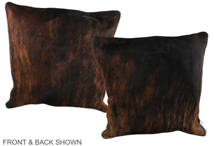 Dark Brindle 20"x20" Brazilian Cowhide Pillow #A37670 by Hudson Hides