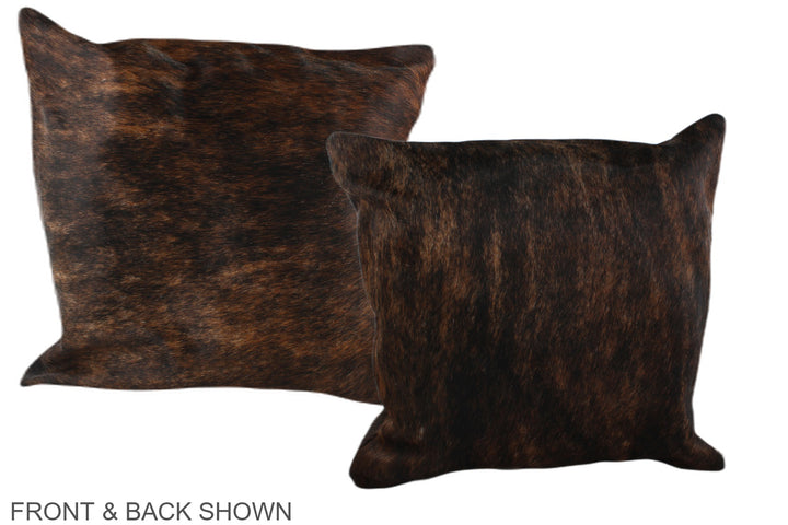 Dark Brindle 20"x20" Brazilian Cowhide Pillow #A37673 by Hudson Hides