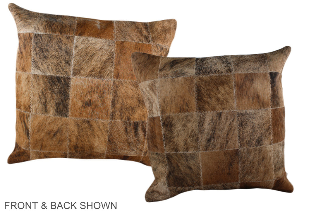 Patchwork 20"x20" Brazilian Cowhide Pillow #A37674 by Hudson Hides