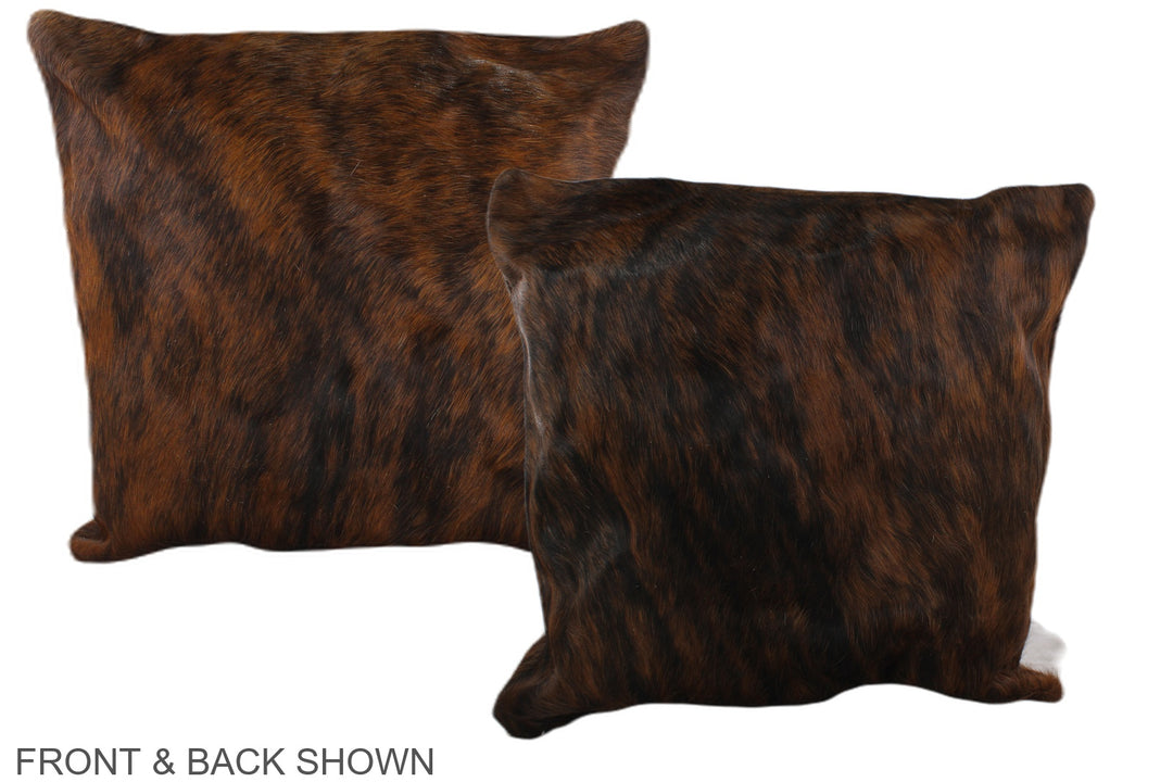Dark Brindle 20"x20" Brazilian Cowhide Pillow #A37675 by Hudson Hides