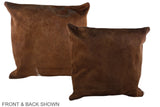 Solid Brown 20"x20" Brazilian Cowhide Pillow #A37678 by Hudson Hides