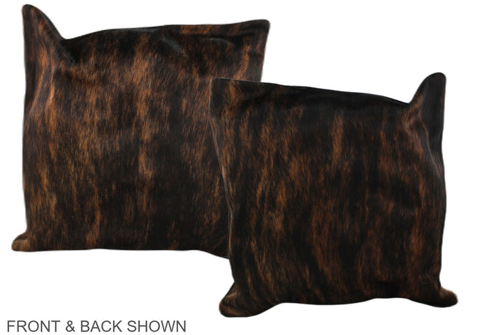 Dark Brindle 20"x20" Brazilian Cowhide Pillow #A37681 by Hudson Hides