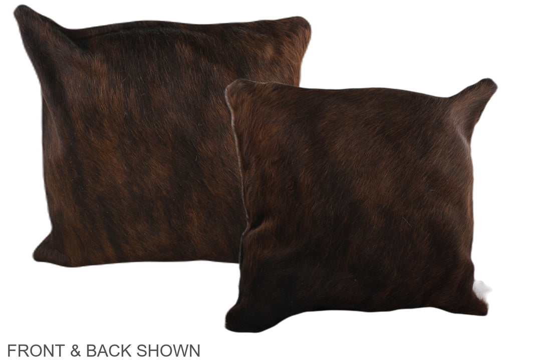 Dark Brindle 20"x20" Brazilian Cowhide Pillow #A37683 by Hudson Hides