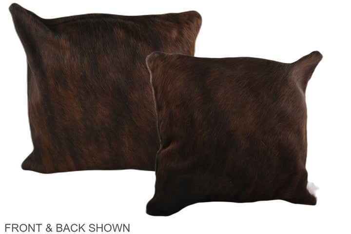Dark Brindle 20"x20" Brazilian Cowhide Pillow #A37683 by Hudson Hides