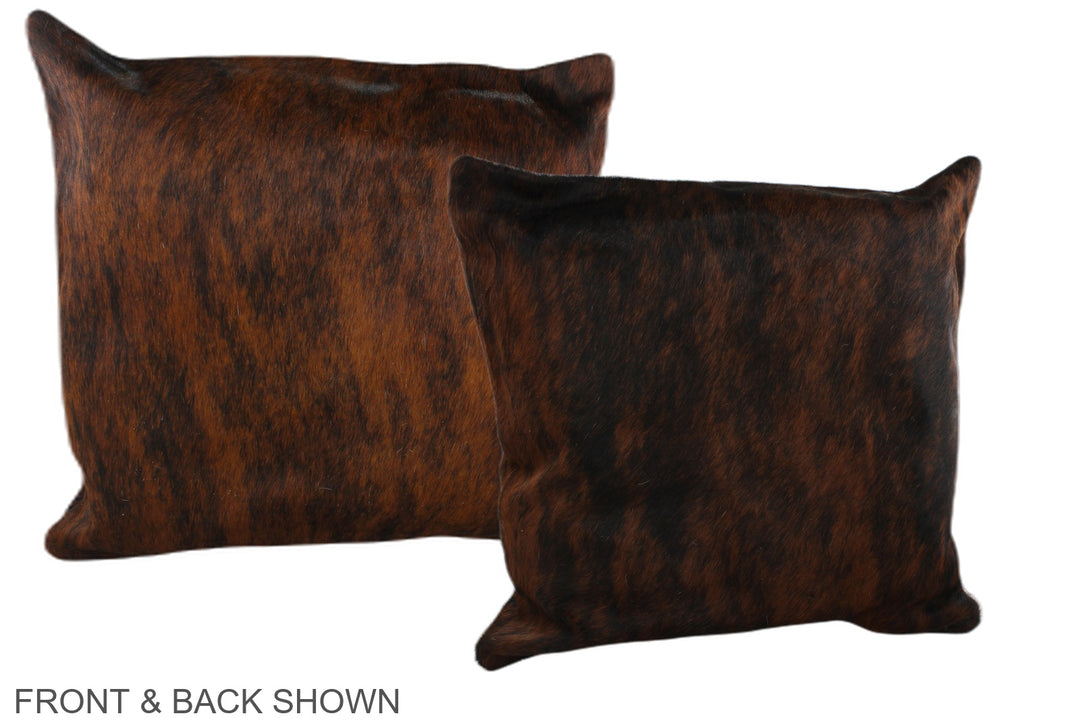 Dark Brindle 20"x20" Brazilian Cowhide Pillow #A37685 by Hudson Hides