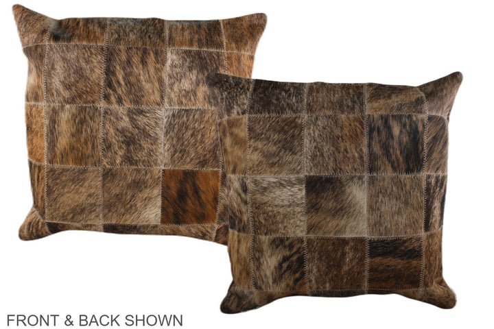 Patchwork 20"x20" Brazilian Cowhide Pillow #A37686 by Hudson Hides