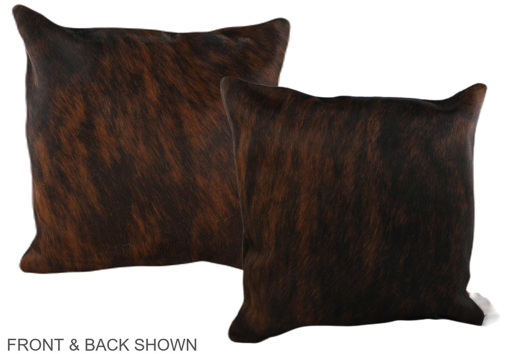 Dark Brindle 20"x20" Brazilian Cowhide Pillow #A37688 by Hudson Hides