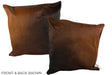 Brown with Red 20"x20" Brazilian Cowhide Pillow #A37690 by Hudson Hides