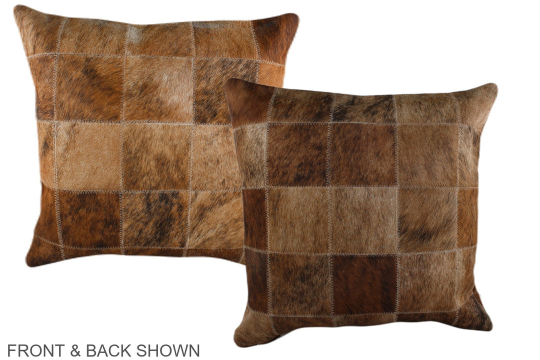 Patchwork 20"x20" Brazilian Cowhide Pillow #A37691 by Hudson Hides